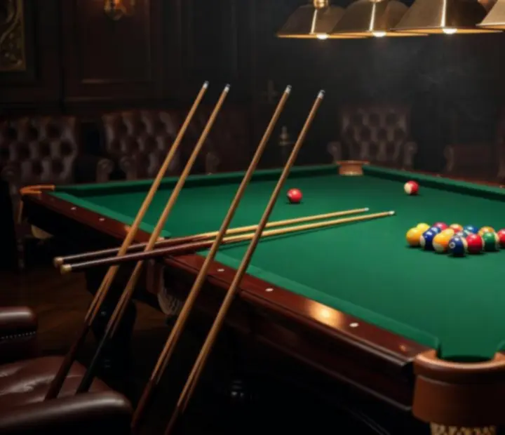 Hangulatos biliárdasztal 8 Ball Pool játékmódokhoz